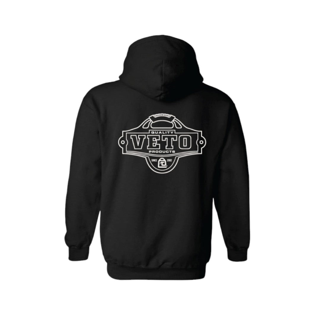 Heavy-Weight フード付きパーカー BLACK Retro Logo