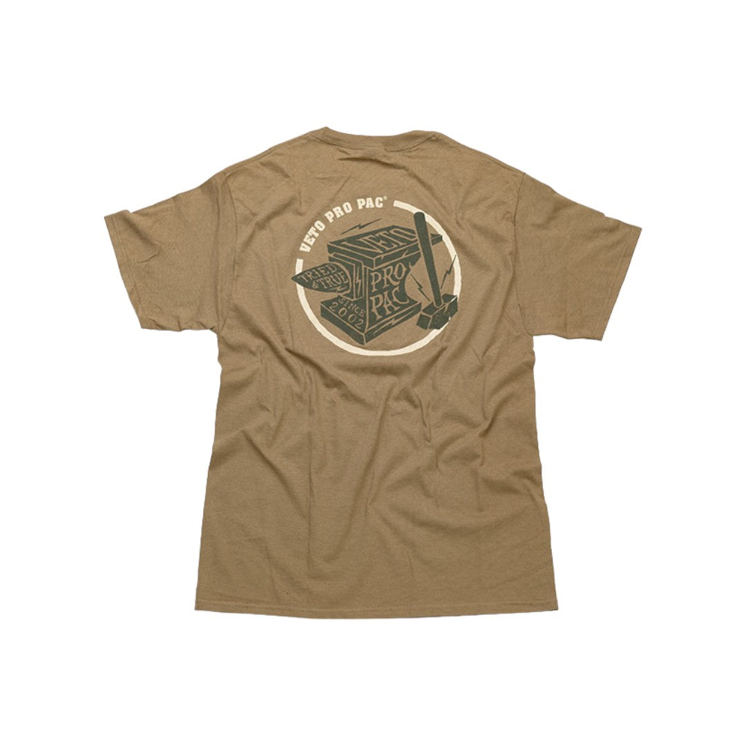 Tシャツ-LIGHT BROWN VETO ANVIL