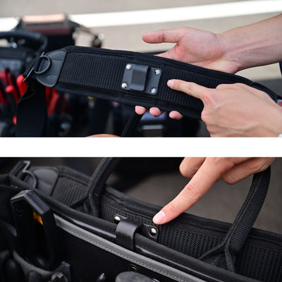 クリップ付き 50inch(127cm) Black Padded Shoulder Strap